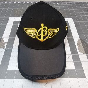 Breitling Cap Hat Strap Back 1884 Logo Embroidered Swiss Anchor Wings Chrono